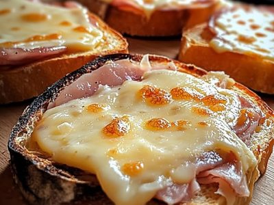 Tartines Jambon Fromage Faciles et Rapides
