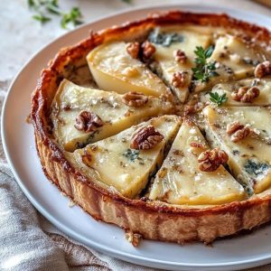Tourte Gorgonzola Poires