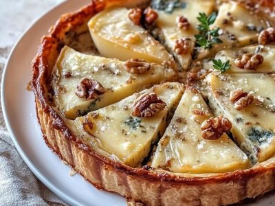 Tourte Gorgonzola Poires : la recette savoureuse