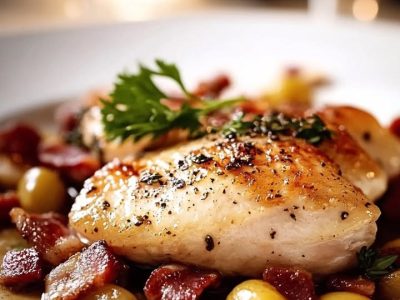 Poulet Moutarde Lardons : Recette Facile et Délicieuse