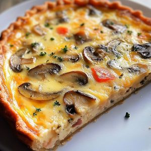 Recette de Quiche Thon Champignons Légère et Savoureuse