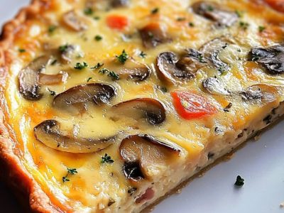 Recette de Quiche Thon Champignons Légère et Savoureuse