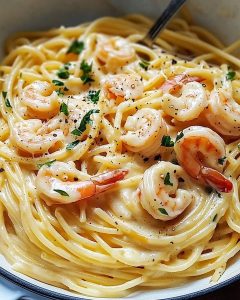 Spaghetti Crémeux Crevettes : Recette Facile et Délicieuse