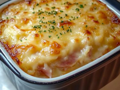 Gratin de Poireaux et Jambon Réconfortant et Facile à Faire