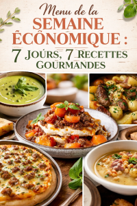 Menu de la Semaine Économique : 7 Jours, 7 Recettes Gourmandes