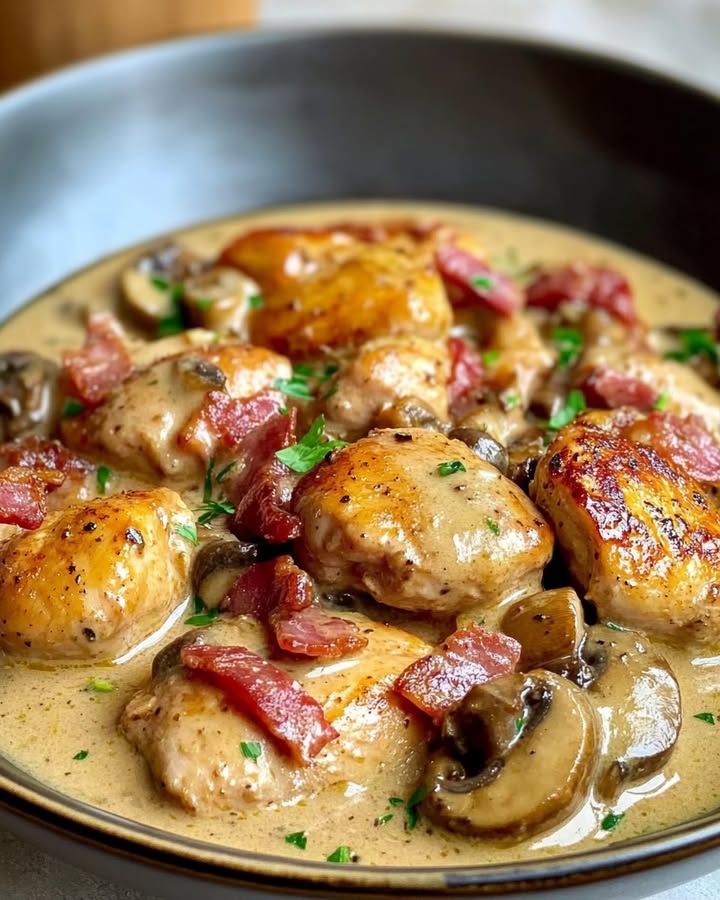 Recette Incontournable : Poulet Moutarde Champignons