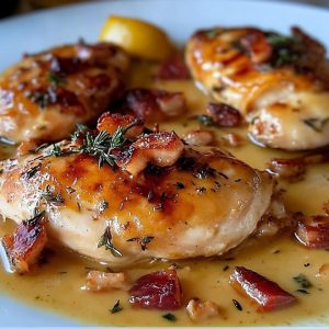 Poulet Moutarde Lardons : Recette Facile et Délicieuse
