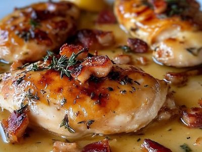 Poulet Moutarde Lardons : Recette Facile et Délicieuse