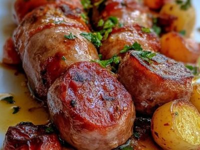 Saucisses Légumes Rôtis : Recette Facile et Délicieuse