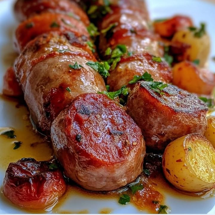 Saucisses Légumes Rôtis : Recette Facile et Délicieuse