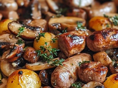 Saucisses Pommes Champignons : Recette Simple et Délicieuse