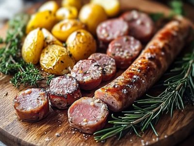 Saucisses Pommes Rôties : Recette Facile et Délicieuse