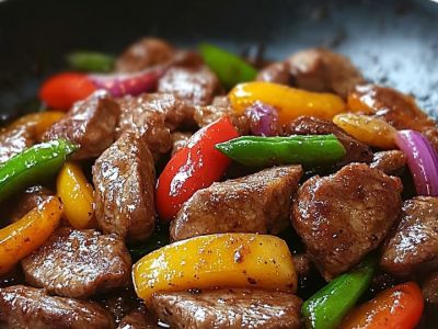 Sauté Bœuf Poivrons Savoureux: Recette Facile et Délicieuse