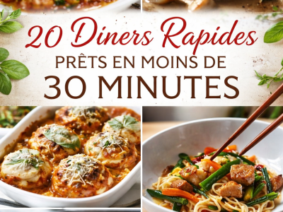 20 Dîners Rapides Prêts en Moins de 30 Minutes