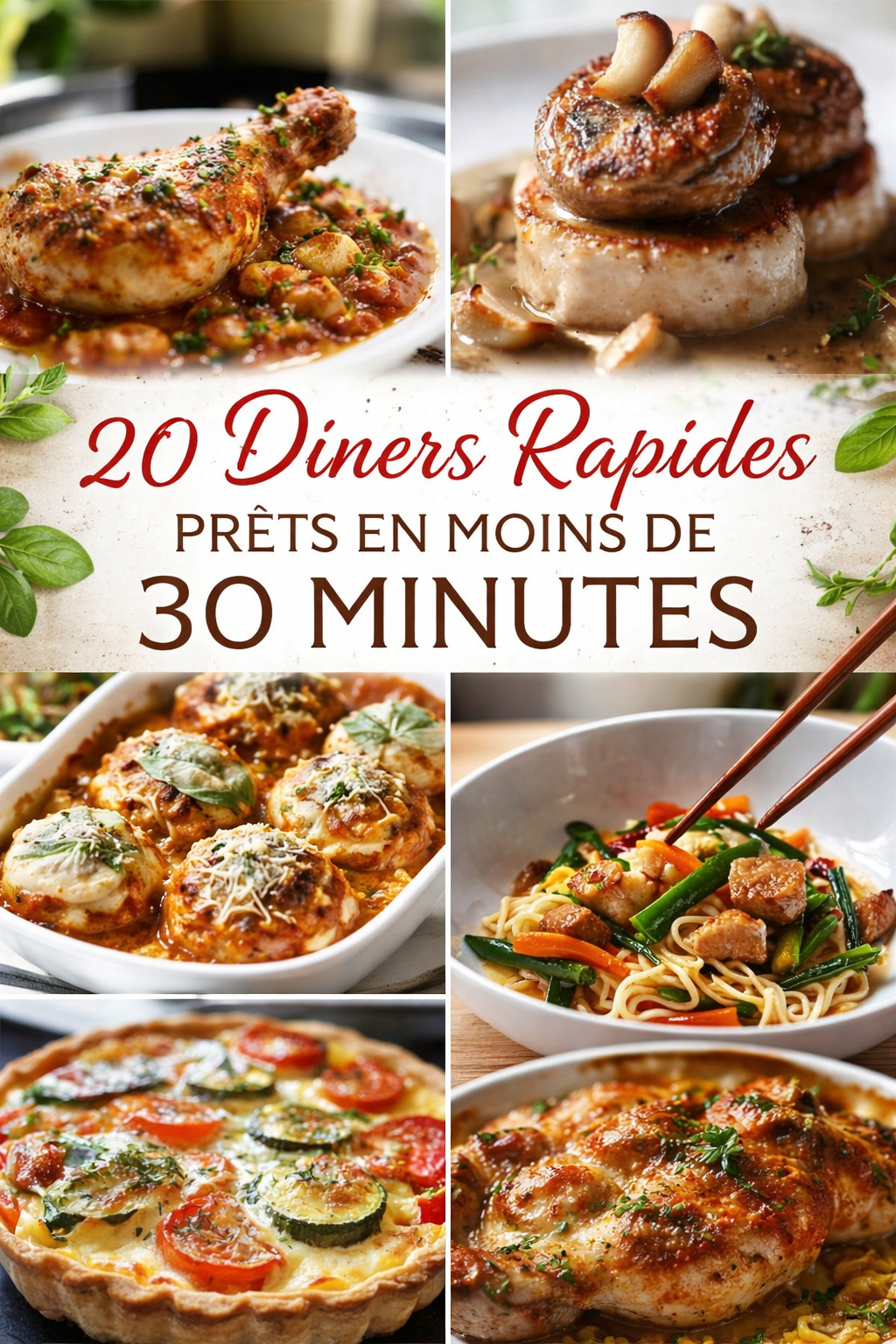 20 Dîners Rapides Prêts en Moins de 30 Minutes