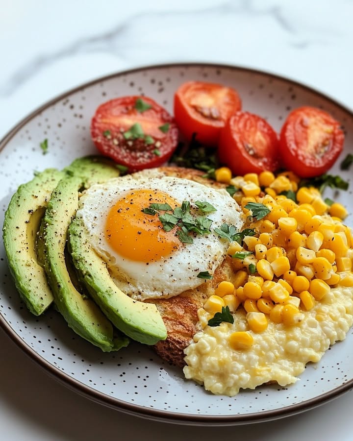 Assiette Avocat Maïs : Recette Fraîche et Saine pour le Petit-Déjeuner