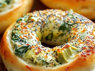 Bagels Épinards Fromage : Recette Facile et Délicieuse