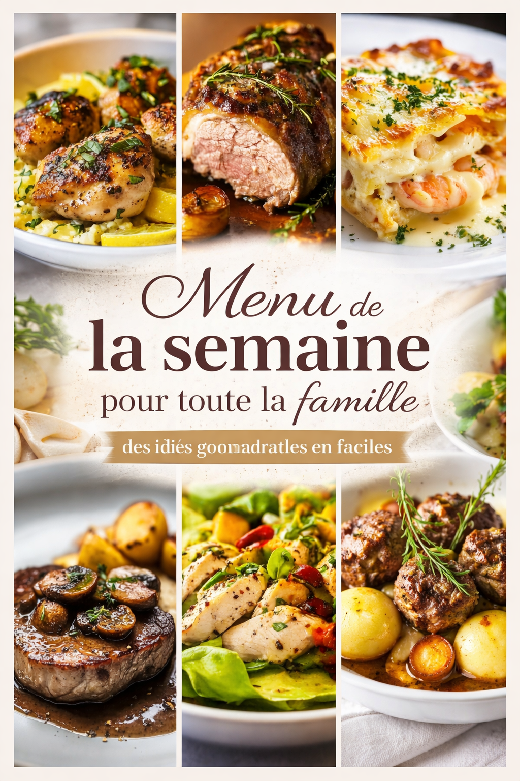 Menu de la semaine pour toute la famille : des idées gourmandes et faciles