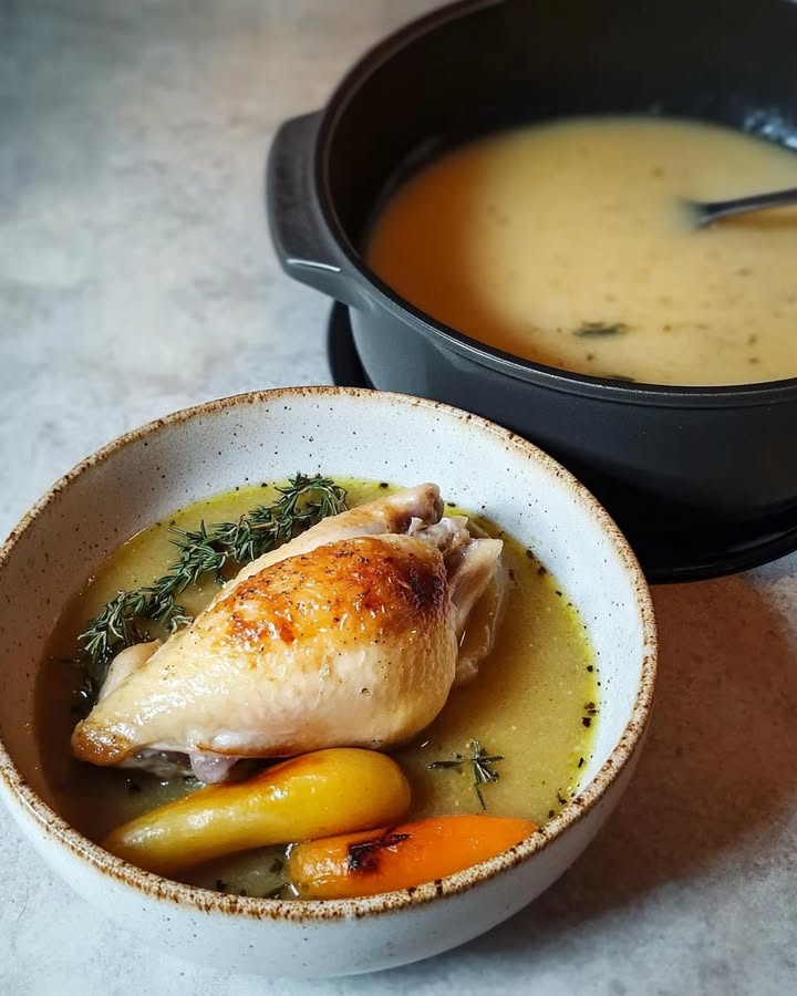 Poule au Pot et Sauce Crémeuse : Recette Chaleureuse et Raffinée
