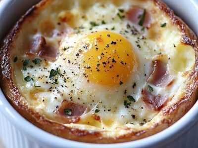 Découvrez la Recette Facile des Œufs Cocotte Jambon Fromage