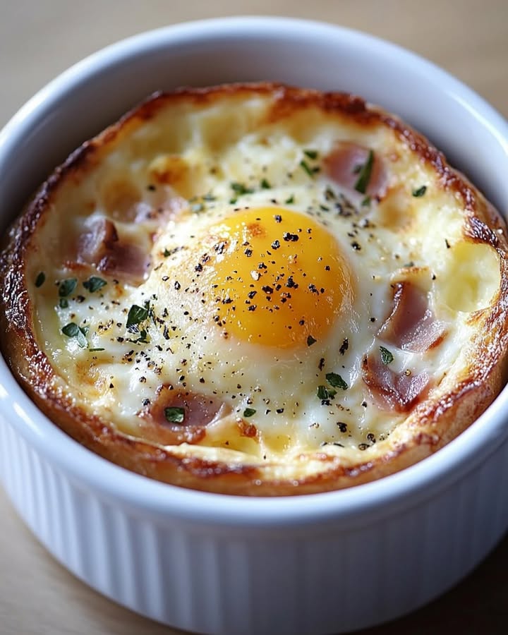 Découvrez la Recette Facile des Œufs Cocotte Jambon Fromage