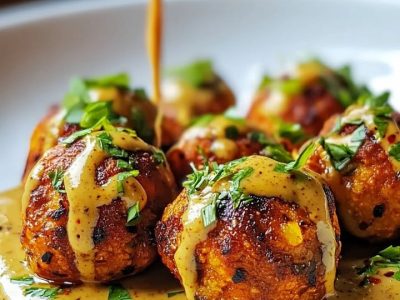 Boulettes de Patates Douces et Pois Chiches à la Sauce Tahini