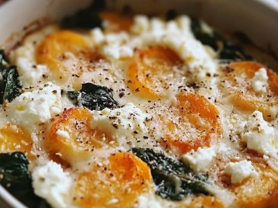 Gratin Patates Douces Épinards Feta : Recette Gourmande et Facile