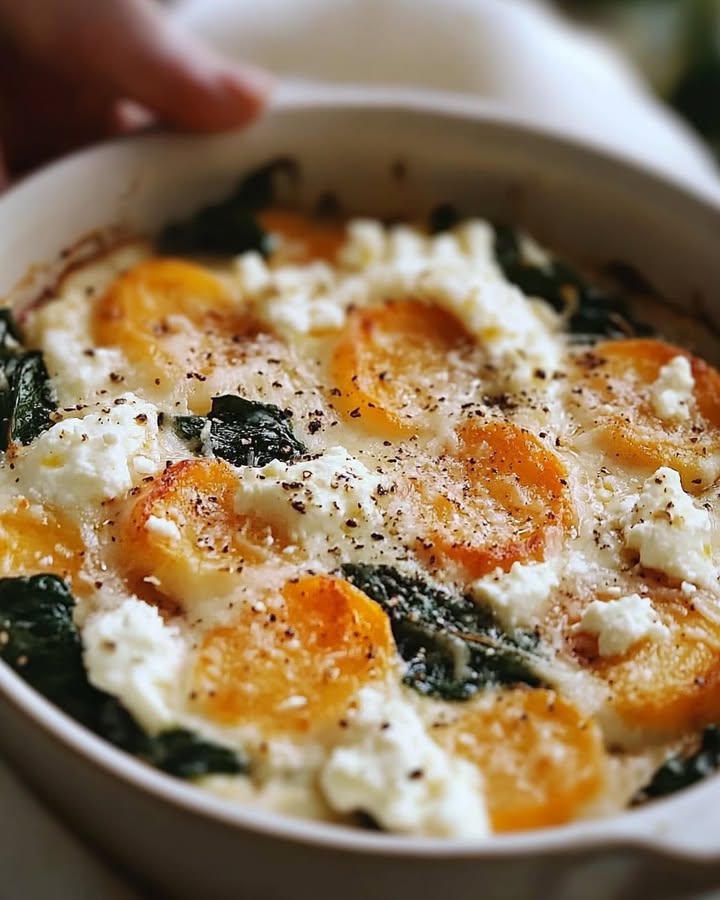 Gratin Patates Douces Épinards Feta : Recette Gourmande et Facile