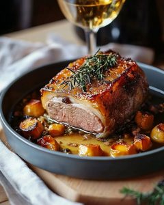 Rouelle de Porc Mijotée au Vin Blanc: Recette Réconfortante et Facile