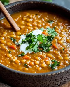 Soupe de Lentilles Corail au Curry et Coco : Recette Gourmande